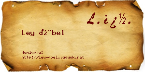 Ley Ábel névjegykártya